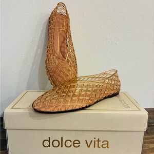 Dolce Vita Woven Tan Ballet Flats